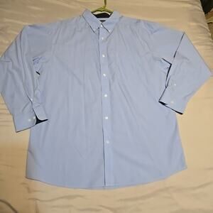 Ariat Button Down Shirt Mens XL Blue Logo Wrinkle Free Long Sleeve Outdoor